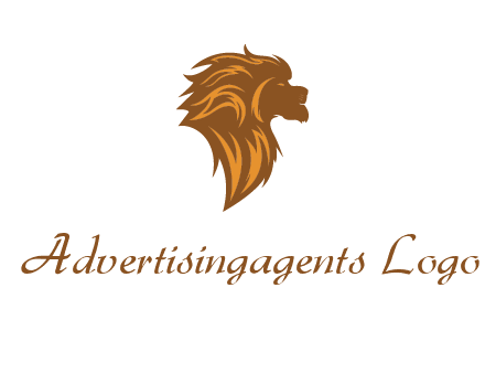 side profile lion head logo