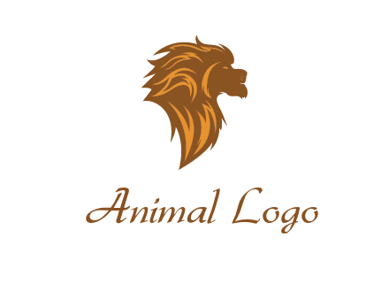 side profile lion head logo