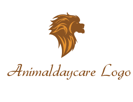 side profile lion head logo