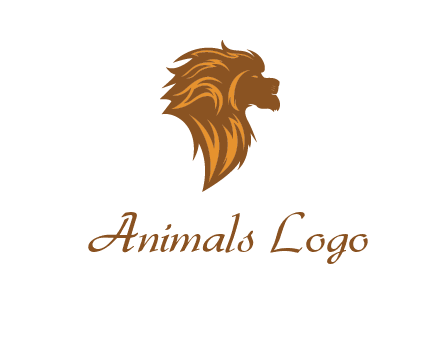side profile lion head logo