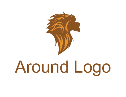 side profile lion head logo