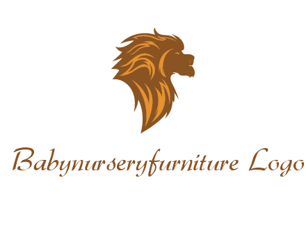 side profile lion head logo