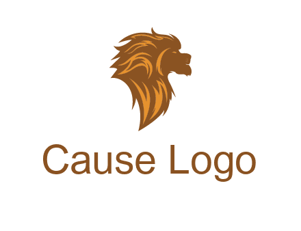 side profile lion head logo
