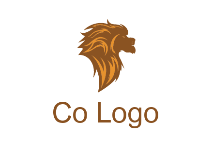 side profile lion head logo