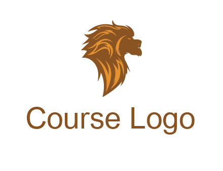 side profile lion head logo