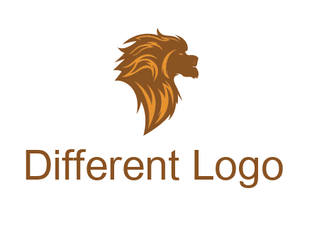 side profile lion head logo