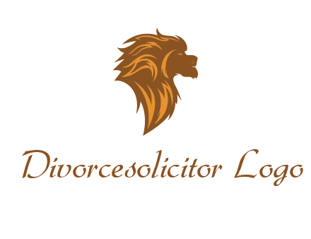 side profile lion head logo