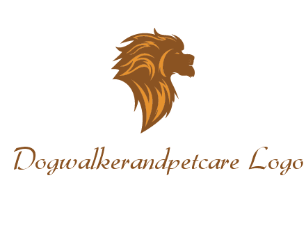 side profile lion head logo
