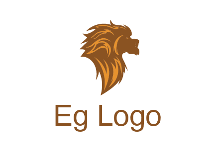 side profile lion head logo