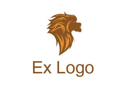 side profile lion head logo