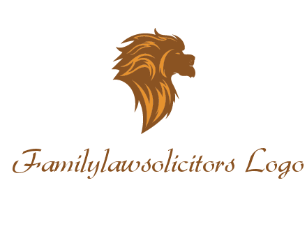 side profile lion head logo
