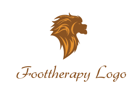 side profile lion head logo