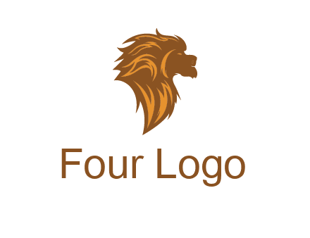 side profile lion head logo