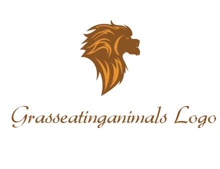 side profile lion head logo