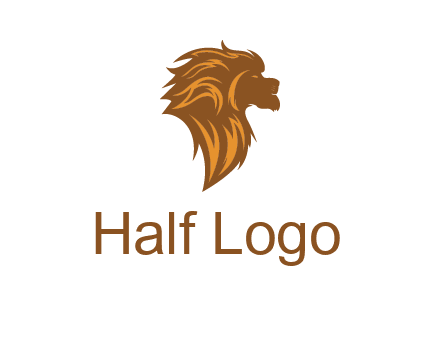 side profile lion head logo