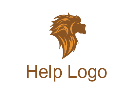 side profile lion head logo