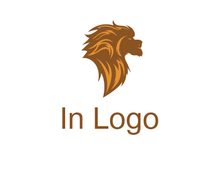 side profile lion head logo