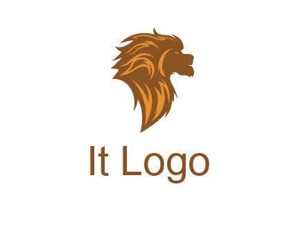 side profile lion head logo