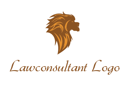 side profile lion head logo