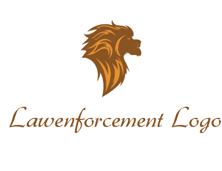 side profile lion head logo