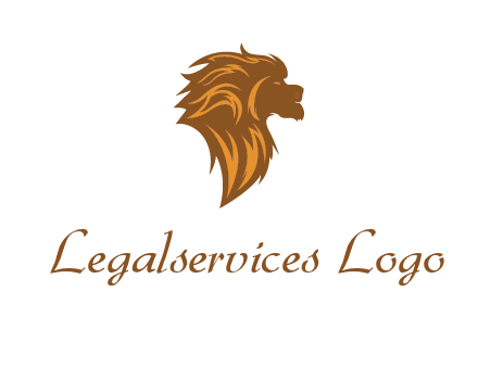 side profile lion head logo