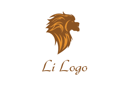side profile lion head logo