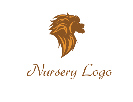 side profile lion head logo
