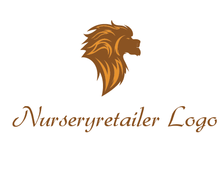 side profile lion head logo