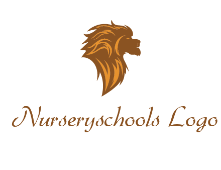 side profile lion head logo