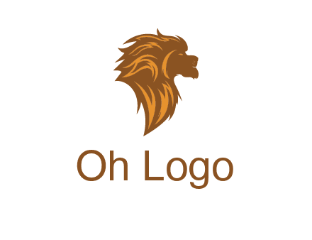 side profile lion head logo
