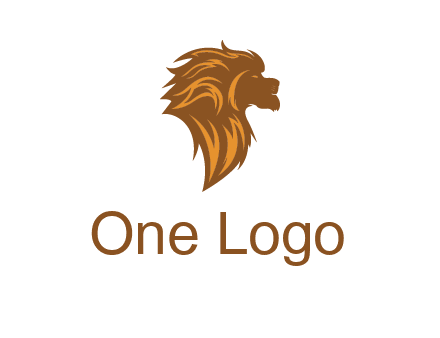 side profile lion head logo