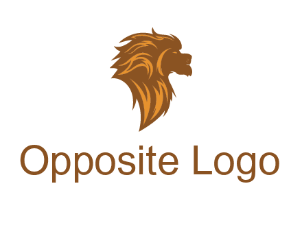 side profile lion head logo