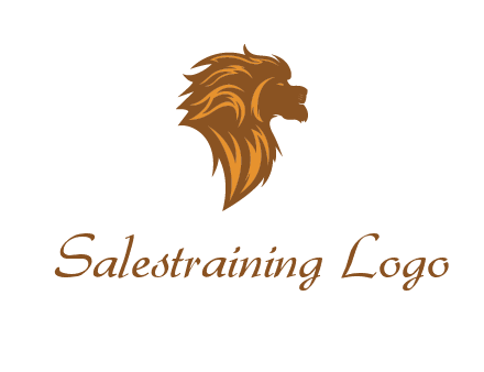 side profile lion head logo