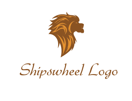 side profile lion head logo