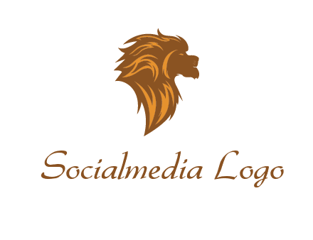 side profile lion head logo