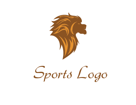 side profile lion head logo