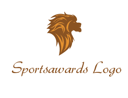 side profile lion head logo