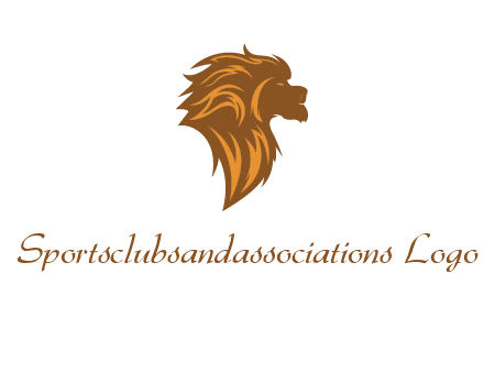 side profile lion head logo