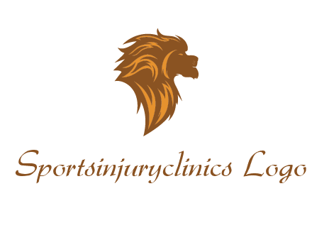 side profile lion head logo