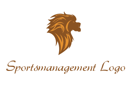 side profile lion head logo