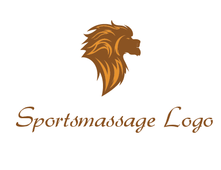 side profile lion head logo