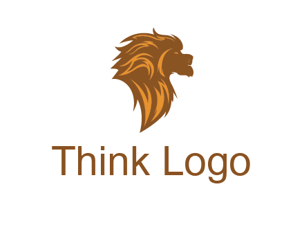 side profile lion head logo