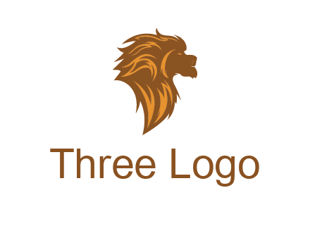 side profile lion head logo
