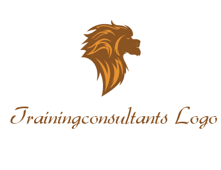 side profile lion head logo