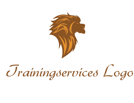 side profile lion head logo