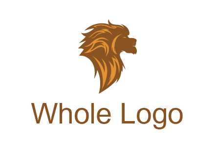 side profile lion head logo