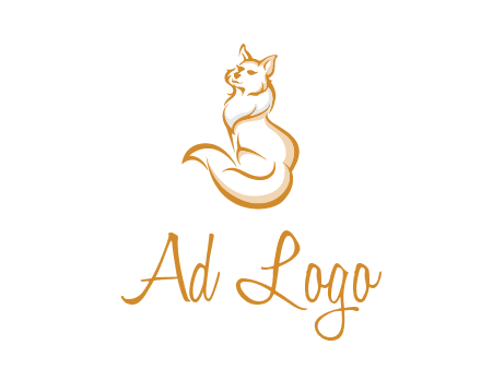 Persian cat pet logo