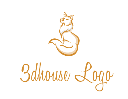 Persian cat pet logo