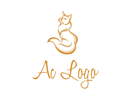 Persian cat pet logo