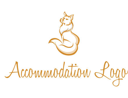 Persian cat pet logo
